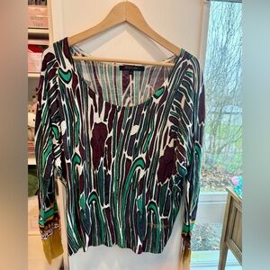 Almeriane GUC Abstract Print Dolman Sweater in lollipop Lightweight Medium